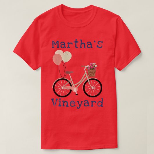 T-shirt Marthas Vineyard Cape Cod Summer Vacation Bicycle (Design devant)
