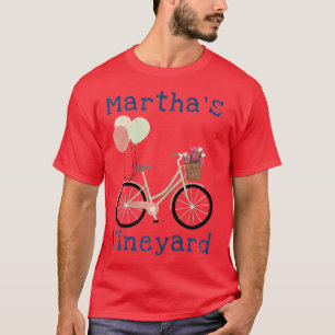 T-shirt Marthas Vineyard Cape Cod Summer Vacation Bicycle 