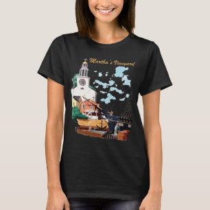 T-shirt Martha's Vineyard Église Port Voyage