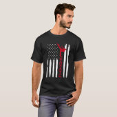 T-shirt Martial Arts American Flag US Karate Fighter (Devant entier)