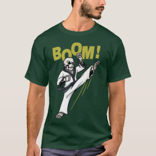 T-shirt Martial Arts Fighter Skeleton Kick Fight Karate