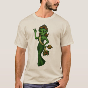 T-shirt Martian Beauty Queen Pin-up Alien Sci-Fi rétro