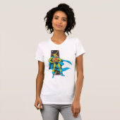 T-shirt Martian Manhunter & fond spatial (Devant entier)