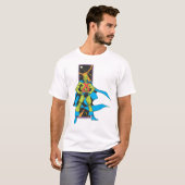 T-shirt Martian Manhunter & fond spatial (Devant entier)