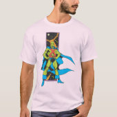 T-shirt Martian Manhunter & fond spatial (Devant)