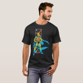 T-shirt Martian Manhunter & fond spatial (Devant entier)