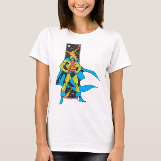 T-shirt Martian Manhunter & fond spatial (Devant)