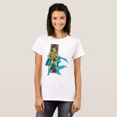 T-shirt Martian Manhunter & fond spatial (Devant entier)