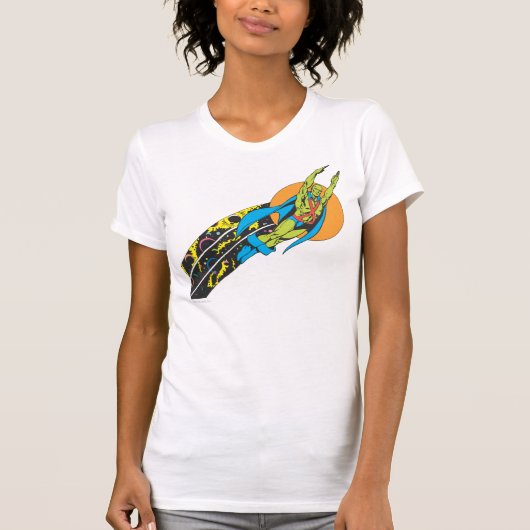 T-shirt Martian Manhunter prend l'avion (Devant)