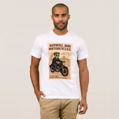T-shirt Martian Motorcycles Roswell Aliens 1950's Retro (Devant entier)