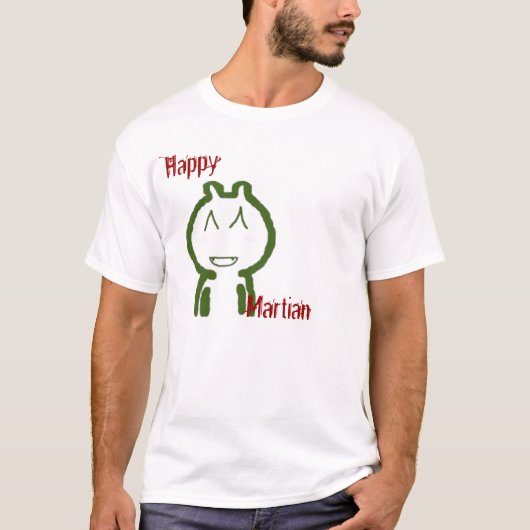 T-shirt martien heureux (Devant)