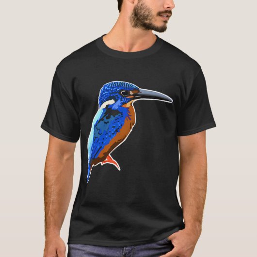 T-shirt Martin-pêcheur bleu (Devant)