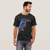 T-shirt Martin-pêcheur bleu (Devant entier)