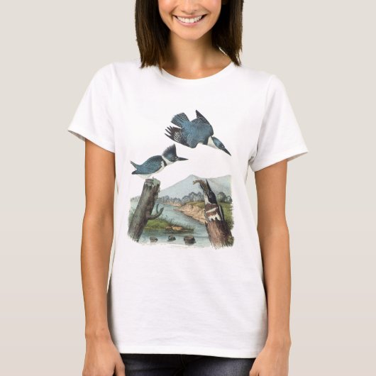 T-shirt Martin-pêcheur ceinturé par Audubon (Devant)