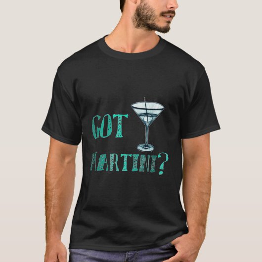 T-shirt Martini Funny Cocktail Bar (Devant)