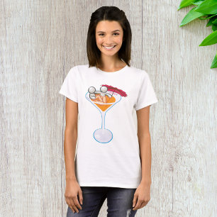 T-shirt Martini romantique