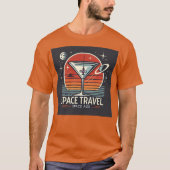 T-shirt Martini Space Travel 1957 Space Age Logo (Devant)