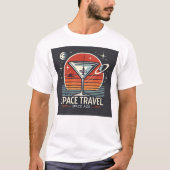 T-shirt Martini Space Travel 1957 Space Age Logo (Devant)