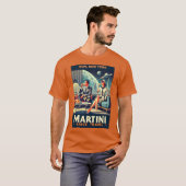 T-shirt Martini Space Travel Affiches New York (Devant entier)
