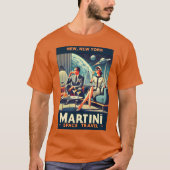 T-shirt Martini Space Travel Affiches New York (Devant)