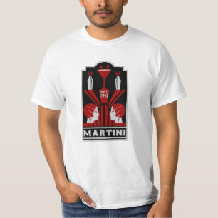 T-shirt Martini vintage Art déco
