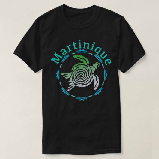 T-shirt Martinique Vintage Tortue (Design devant)