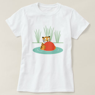 T-shirt Maruay le tigre Secouru dans le lac avec balle