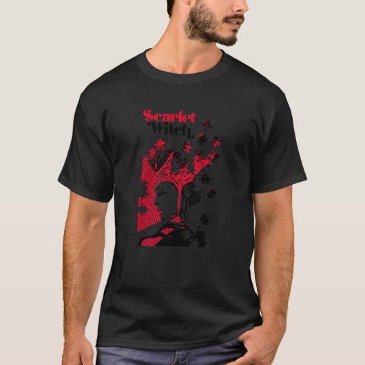 T-shirt Marvel Avengers Scarlet Witch Wanda Maximoff Puzzl (Devant)