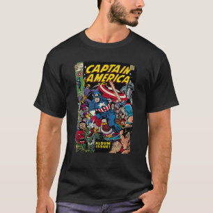 T-shirt Marvel Comics Vintage Capitaine Amérique Et Villag