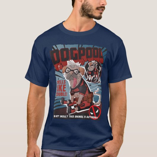 T-shirt Marvel Deadpool Wolverine Dogpool Doodle Bande Des (Devant)