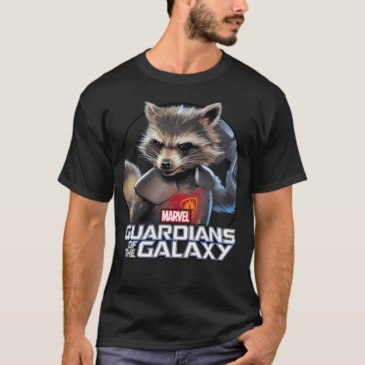 T-shirt Marvel Gardiens du port de Galaxy Rocket Raccoon (Devant)