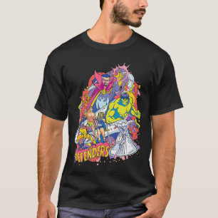 T-shirt Marvel Les Défenseurs Dr Strange Hulk Namor Retro 