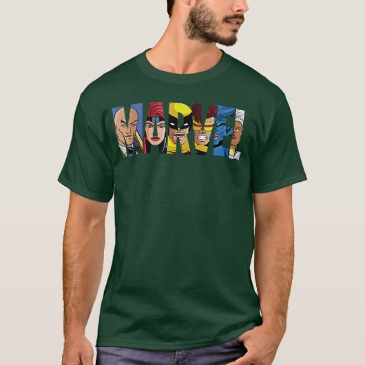 T-shirt Marvel Logo with XMen Inside gift (Devant)