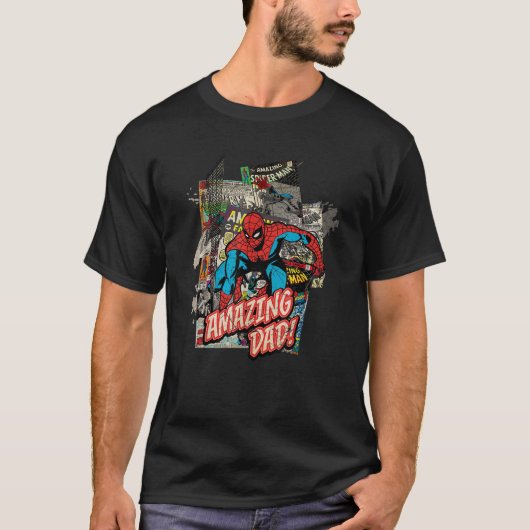 T-shirt Marvel Spider Man Papa Extraordinaire Père Fête de (Devant)