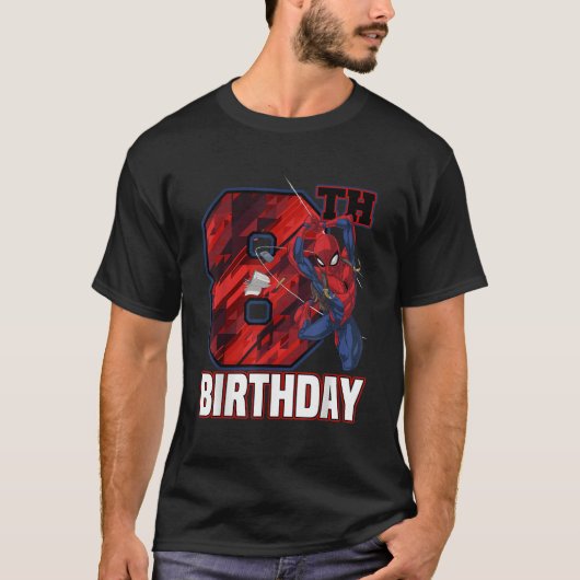 T-shirt Marvel Spider Man Web Swing 8e anniversaire (Devant)
