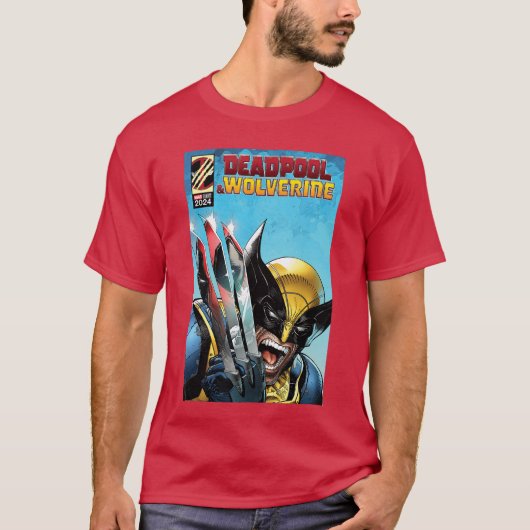 T-shirt Marvel Studios Deadpool Wolverine Comic Cover Homa (Devant)