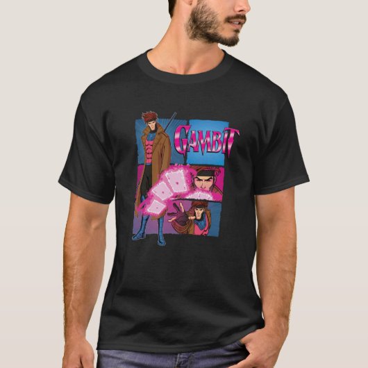 T-shirt Marvel Studios X-Men u201997 Gambit Card Throw Act (Devant)