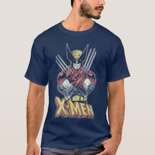 T-shirt Marvel XMen Wolverine Bande dessinée classique Vin