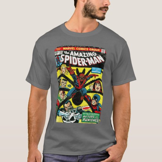 T-shirt Marvelhe Amazing SpiderMan Couverture de bande des (Devant)