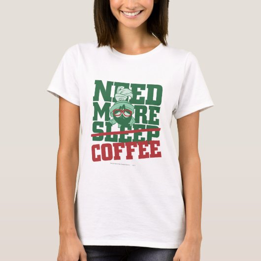 T-shirt MARVIN THE MARTIAN™ - Besoin de plus de café (Devant)
