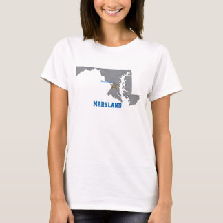 T-shirt MARYLAND Accueil Ville Carte personnalisée