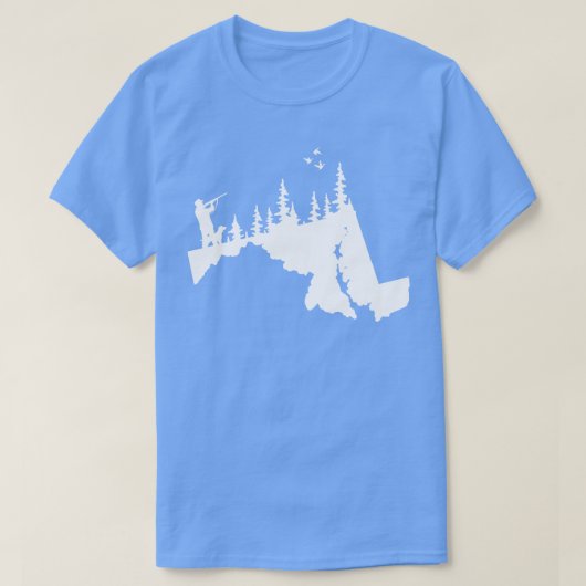 T-shirt Maryland Chasse De Canards Dons De Chien (Design devant)