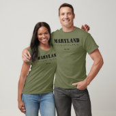 T-shirt Maryland Code Morse Est 1634 Militaire (Unisexe)