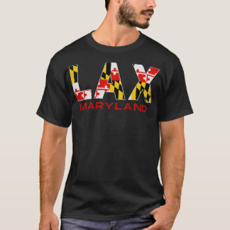 T-shirt Maryland Lacrosse Maryland Drapeau Lax MD Lax