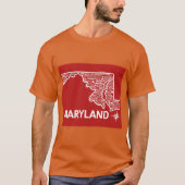 T-shirt Maryland Map (Devant)