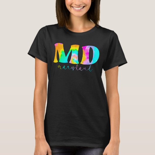T-shirt Maryland Md Tie Dye (Devant)