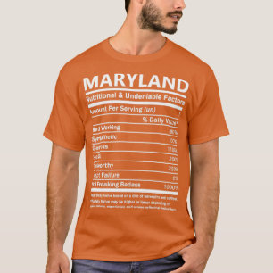 T-shirt Maryland Nom Maryland nutritionnel et indéniable