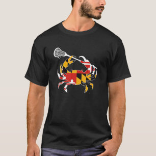 T-shirt Maryland State Drapeau Crabe Crosse Complète Bât