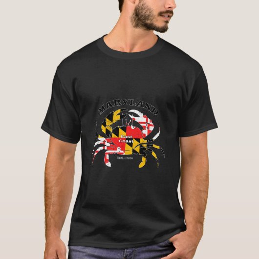 T-shirt Maryland State Flag Crab Pride Annapolis Baltimore (Devant)