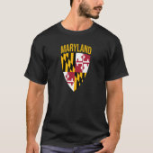 T-shirt Maryland State Flag Shield Md Baltimore Pride (Devant)